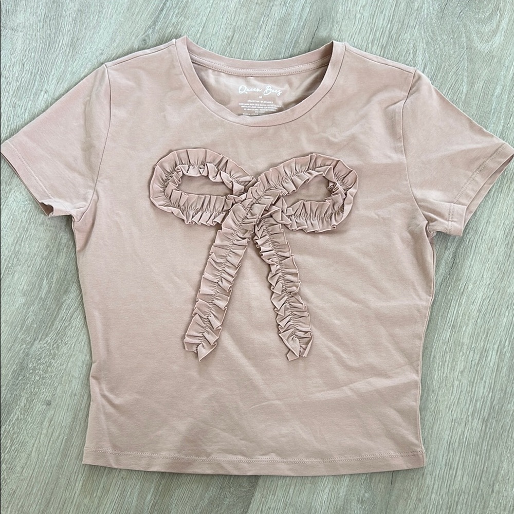 Chic Bow Detail Top in Pink